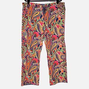 Vera Bradley Venetian Paisley Pajama Pants XL Lounge Drawstring 100% Cotton PJ
